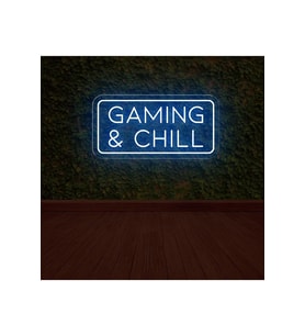 GAMING & CHILL Yazılı Neon Tabela