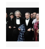 Charlie Chaplin Yeni Filmi City Lights In Los Angeles'ın Galası 1931. Tablo Ahşap Poster Dekoratif