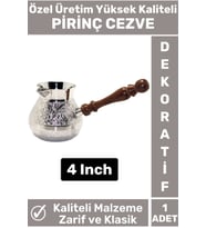 Özel Yüksek Kalite Isı İletkeni Kolay Temizlenir Estetik Dekoratif Türk Kahvesi Pirinç Cezve 4 Inch