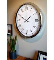 Roma Zarafeti Krom 52 Cm Metal Duvar Saati (Standart)