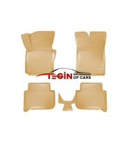 Volkswagen Touran 2015 3D Havuzlu Paspas Bej (Çok Renkli)