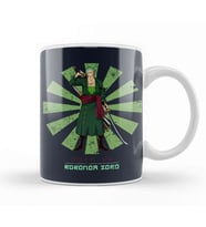 Roronoa Zoro Retro Japanese One Piece Kupa Bardak Porselen