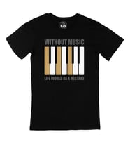 Without Music Siyah Tişört