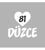 Kalpli 81 Düzce Araba Sticker siyah 20x15 CM (Beyaz)