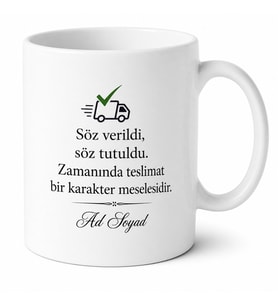 Tedarikçi Arkadaşa Zamanında Teslimat Müşteri Memnuniyeti Kupa Bardak Hediye