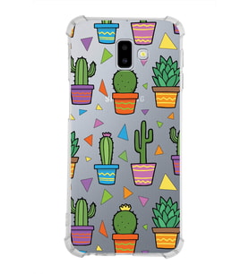 PrintiFy Samsung Galaxy J6+ Plus Uyumlu Water Color 4 Baskılı Şeffaf Köşe Korumalı Antişok Kılıf