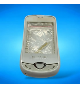 Samsung S3370 Kasa Samsung S3370 Uyumlu Beyaz Renk Orta Kasa Ön Arka Kapak Tuş Takımı