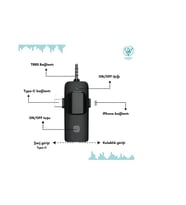 F11-2 Profesyonel 2 Li Kablosuz Yaka Mikrofonu 3in1 Mikrofon Type-C/lightning/jack (Siyah)