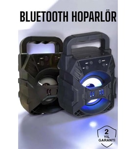 Taşınabilir Bluetooth Hoparlör Led Işıklı Uzun Pil Ömrü