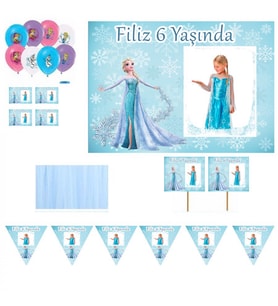 Hayaller Dükkanı Elsa Doğum Günü Süsleme ve Magnet Parti Seti