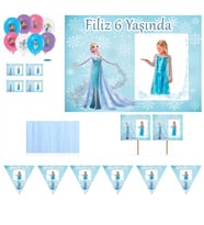 Hayaller Dükkanı Elsa Doğum Günü Süsleme ve Magnet Parti Seti