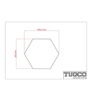 TUQCO Doğaltaş 8’’ Hexagon Carrara Honlu Mermer Mozaik