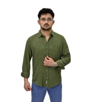 Erkek Spor Silim Fit Uzun Kol Gömlek G5005 BGL-ST04494 (Haki)