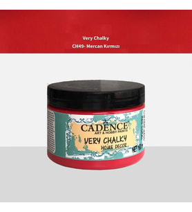 Cadence Very Chalky Home Decor Mobilya Boyası 150 ml. CH-49 KIRMIZI MERCAN 