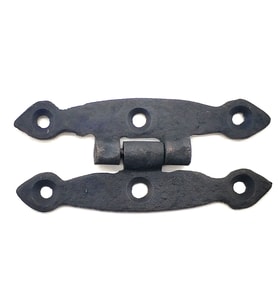 Antika Tarz Dekoratif Pirinç Dar Menteşe - 75x39 Mm, Oksit