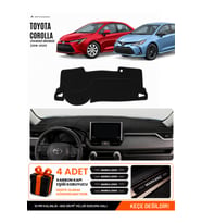 TOYOTA COROLLA E210 HAYALET GÖSTERGE YOK (2018-2026) Uyumlu Torpido Örtüsü Torpido Kılıfı - Siyah