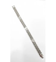Rodyum Çelik Erkek Çelik Bileklik Boy 21.5 Cm / 1 Cm - Ebl0054