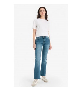 Defacto Crop Flare Fıt Düşük Bel Bilek Boy Mavi Kadın Jean Pantolon G8024AX/NM28