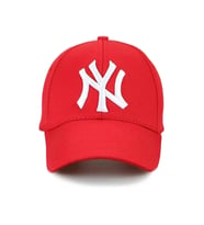 Unisex NY Nakışlı Kep Şapka (Kırmızı)