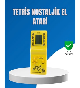 Mini Tetris El Aterisi – Taşınabilir Retro Oyun Konsolu Pil ile Çalışan Klasik Model