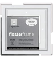Ampersand Ahşap Paneller için Floaterframe 17,72 cm Derinlik, Kalın, 15,72 x 15,72 cm, Beyaz (FBOLD780606W)