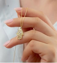 Saklı Takı 925 Ayar Gold Fatmanın Eli Gümüş Kolye