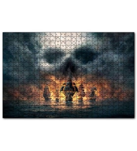 Cakapuzzle Deniz Savaşı Alevler İçinde Gemiler  Puzzle Yapboz MDF (Ahşap) (120 Parça)