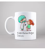 Kulak Burun Boğaz Doktoru Tasarımlı Kupa