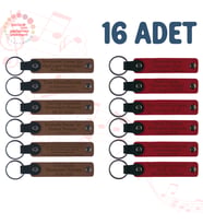 A Kahve & Kırmızı, Macera Kampı Katılımcılarına Anı, 16’lı Set, İsim Yazılı Anlamlı Deri Hediyelik