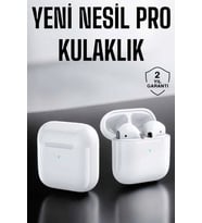 Yeni Nesil Pro Bluetooth Kulaklık Uzun Pil Ömrü Beyaz