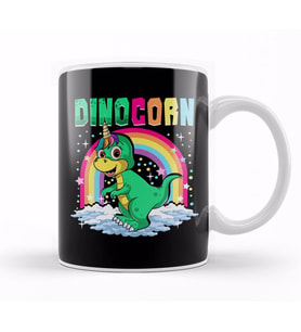 Cute Dinocorn Dinosaur & Unicorn Unisaur Kupa Bardak Porselen