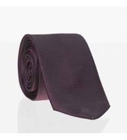 Koyu Mürdüm Slim Fit Düz Renk Dokuma Kravat / DDK-14 (Renksiz)