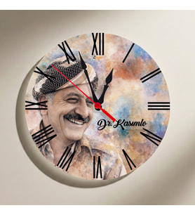 Dr Qasimlo Tasarımlı Roma Rakamlı Duvar Saati (Krem)