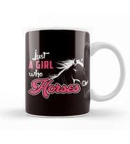Girl Who Loves Horses Horseshoe Equestrian Sport Dressage Kupa Bardak Porselen