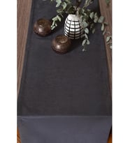 Fabric Design Kadife Dokulu Modern Antrasit Runner