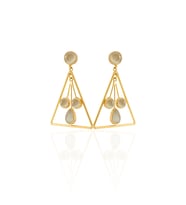 Kadir Jewellery 22 Ayar Altın Kaplama Kadın Sallantılı Küpe -El İşçiliği Ve Hipoalerjenik Küpe
