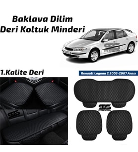 Renault Laguna 2 2003-2007 Sonrası Siyah Deri Oto Koltuk Minderi