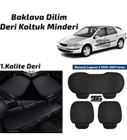 Renault Laguna 2 2003-2007 Sonrası Siyah Deri Oto Koltuk Minderi