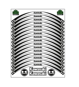 SKM KAWASAKİ UYUMLU SİYAH BEYAZ REFLEKTÖRLÜ JANT ŞERİDİ