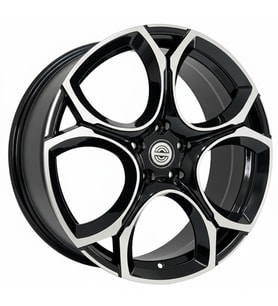 AKD-A034-02 7.5x17" 5x112 ET45 57.1 Black Machined 17 İnç Jant Takımı (4 Adet)