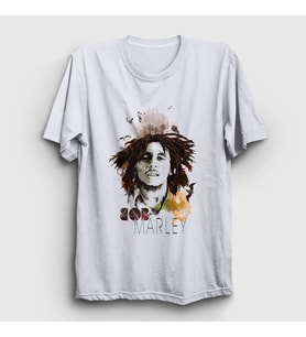 Presmono Unisex Beyaz Wild Bob Marley T-Shirt 265988tt