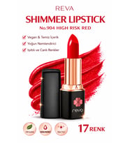 Shimmer Lipstick High Risk Red No:904 Işıltılı Parlak Vegan Temiz Ruj