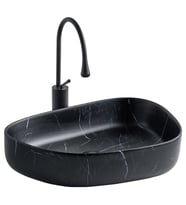 LENA TEZGAHÜSTÜ LAVABO (SİYAH MERMER) E-2107SM