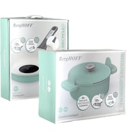 Berghoff Leo Phantom Kapaklı Yapışmaz Tencere 24 Cm Ve Kızartma Tavası 24 Cm Forest Green (Çok Renkli)