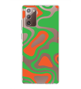 Samsung Galaxy Note 20 Kapak Renkli Desen Tasarımlı Şeffaf Silikon Kılıf