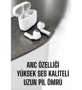Yeni Nesil Pro Bluetooth Kulaklık Uzun Pil Ömrü Beyaz
