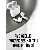 Yeni Nesil Pro Bluetooth Kulaklık Uzun Pil Ömrü Beyaz