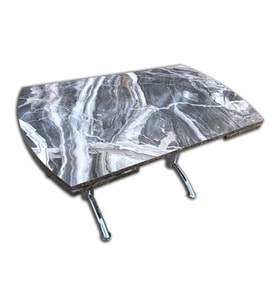 Masa 18122 Japon AYAK Model Metal Nikelaj JAPON Kelebek GRİ Yan Açılır El Yapım (Gri - Siyah)