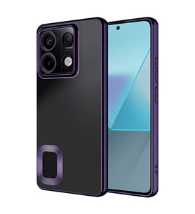 Xiaomi Redmi Note 13 4G Uyumlu Kılıf Silikon Kamera Korumalı Renkli Şeritli Logo Gösteren Zore Omega Kapak