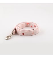 Lusi Doog Köpek Gezdirme Kayışı Pembe Kalp Desenli (2 Beden)